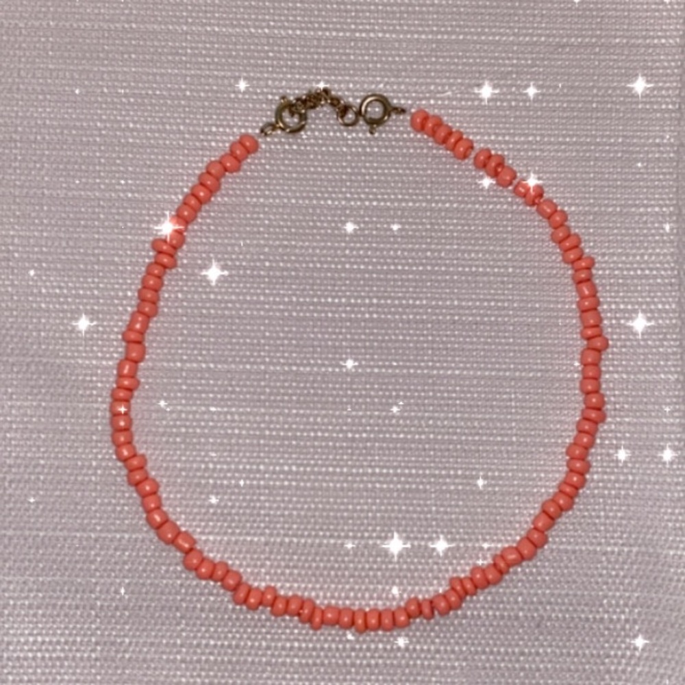 Beaded coral chocker!!!
